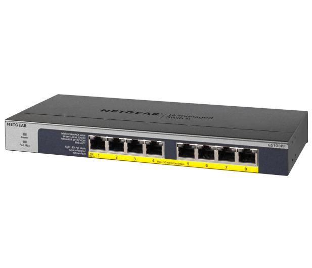 NETGEAR GS108PP 8xGE PoE/PoE+ GS108PP-100EUS - 728763 - zdjęcie 3